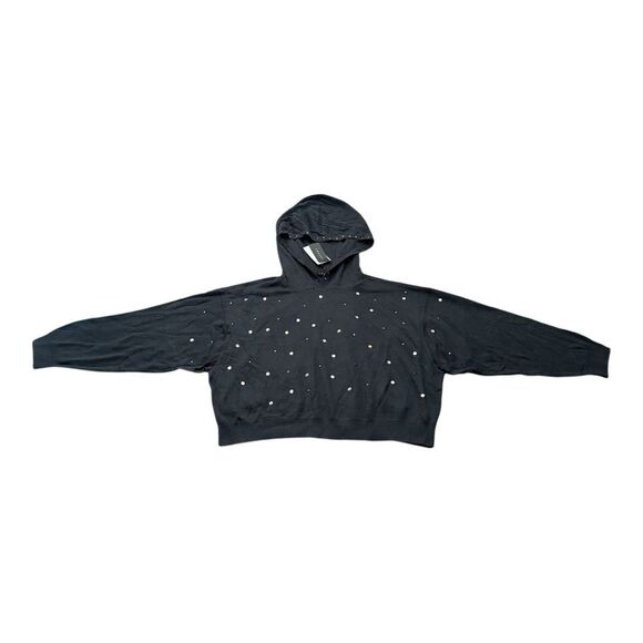 Chaser Hoodie Sweatshirt All Over Jewels Oversized Licorice Black Size Medium - Picture 2 of 8